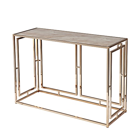 Sei Simondley Faux Marble Console Table