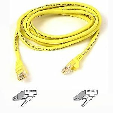 Belkin Cat. 5E UTP Patch Cable - RJ-45 Male - RJ-45 Male - 30ft - Yellow