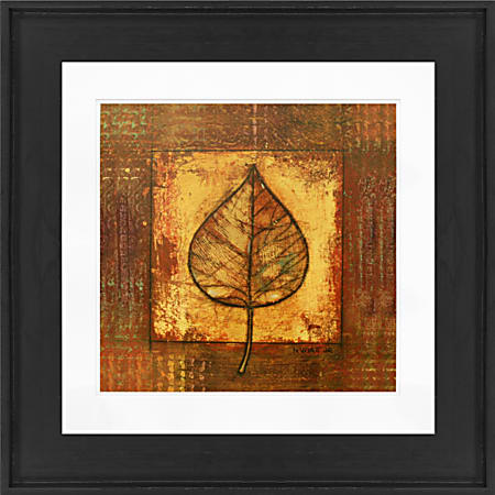 Timeless Frames Alexis Framed Botanical Artwork, 12" x 12", Black, Autumn Leaf