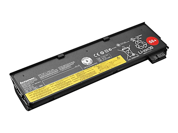 Lenovo ThinkPad Battery 68+ - Notebook battery - lithium ion - 6-cell - 6.6 Ah - for ThinkPad L450; L460; L470; P50s; T440; T440s; T450; T450s; T460; T460p; T470p; T550; T560; W550s; X240; X250; X260; X270