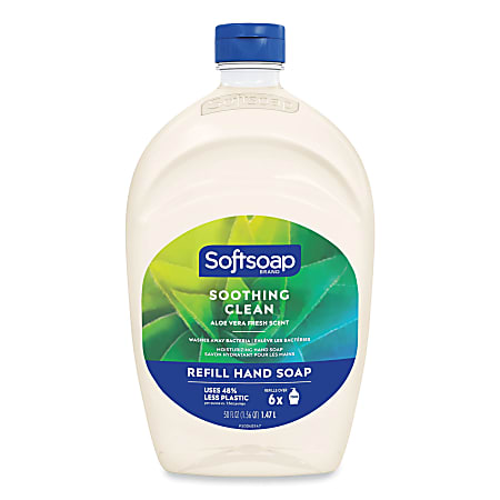 Softsoap® Moisturizing Hand Soap Refill with Aloe, Fresh Scent, 50 oz, 6/Carton