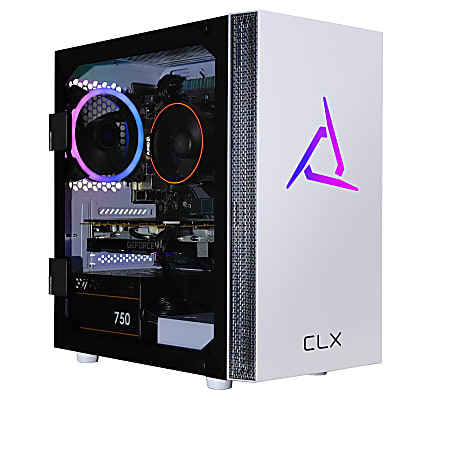 CLX SET TGMSETRTM1608WM Gaming Desktop PC, AMD Ryzen 5, 16GB Memory, 2TB Hard Drive/500GB Solid State Drive, Windows® 10 Home