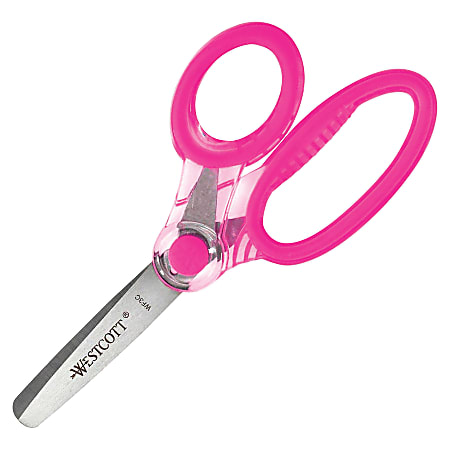 Westcott Kids Scissors With Antimicrobial Protection 5 Pointed Assorted  Colors Pack Of 2 Pairs - Office Depot