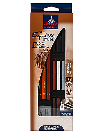 Conte Cont Studio Sketching Pencil And Crayon Set, Assorted Colors