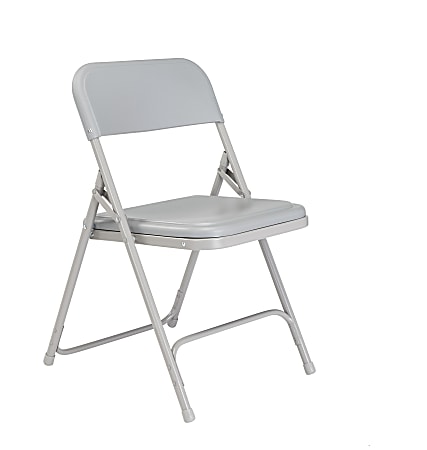 National Public Seating 800 Series Plastic Folding Chairs, Gray, Set Of 52 Chairs