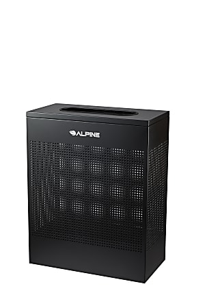Alpine Industries Steel, Indoor Trash Can, 23 Gallon, Black (438-23-BLK)