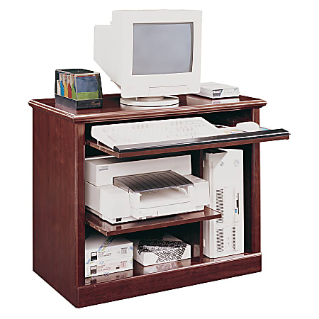Sauder® Heritage Hill Computer Cart, 38 1/4"H x 35 3/8"W x 19 5/8"D, Classic Cherry