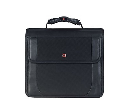 Wenger Swiss Army Double Gusset Present-O-Folio, 14" x 12", Black