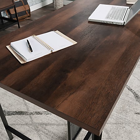 Sauder Briarbrook 66 W Table Style Computer Desk BlackBarrel Oak ...