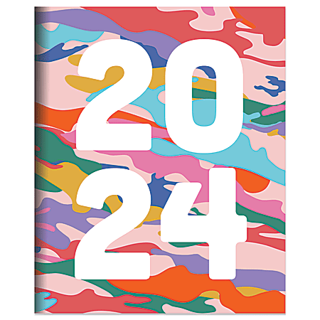 2024 TF Publishing Arts & Design Large Monthly Planner, 11” x 9”, Super Cali Camo, January To December