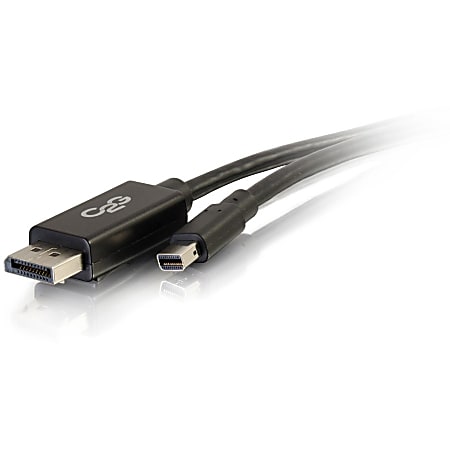 C2G 10ft 4K Mini DisplayPort to DisplayPort Cable - 4K 30Hz - Black - M/M - DisplayPort/Mini DisplayPort for Audio/Video Device - 10 ft - 1 x Mini DisplayPort Male Digital Audio/Video - 1 x DisplayPort Male Digital Audio/Video - Black