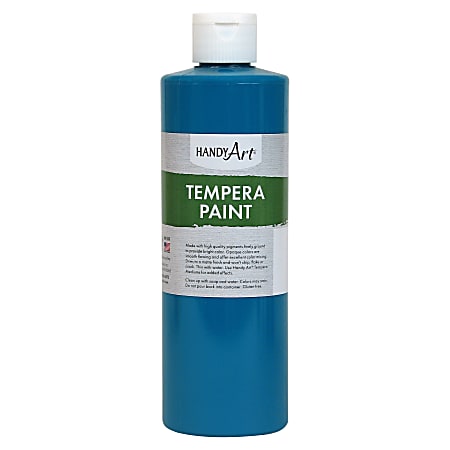 Handy Art 16 oz. Premium Tempera Paint - 16 fl oz - 1 Each - Turquoise