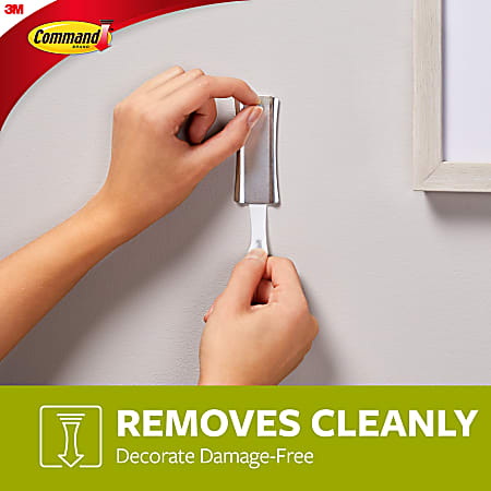 Command Sticky Nail Sawtooth Hanger 1 Command Hook 2 Large Command Strips 4 Mini  Command Strips Damage Free Gray - Office Depot
