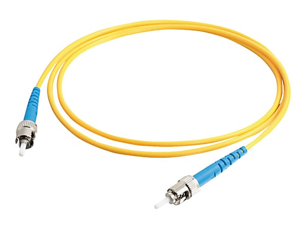 C2G 15m ST-ST 9/125 Simplex Single Mode OS2 Fiber Cable - Plenum CMP-Rated - Yellow - 50ft - Patch cable - ST single-mode (M) to ST single-mode (M) - 15 m - fiber optic - simplex - 9 / 125 micron - OS2 - plenum - yellow