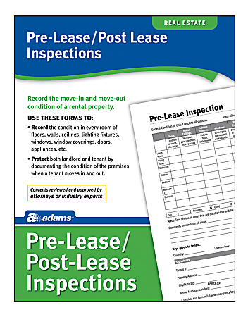 Adams&reg; Pre-Lease &amp; Post-Lease Inspections