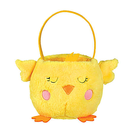 Amscan Plush Chick Easter Baskets, Small Size, Set Of 2