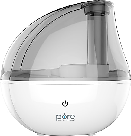 Pure Enrichment MistAire Silver Ultrasonic Cool Mist Humidifier, 8-1/8"H x 6"W x 8"D