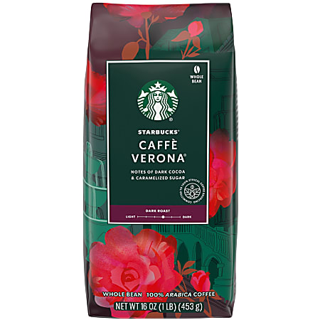 Starbucks® Whole Bean Coffee, Dark Roast, Caffe Verona, 1 Lb Per Bag