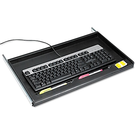 Innovera Keyboard Drawer - 21.4" Width x 12.9" Depth - Black - Plastic