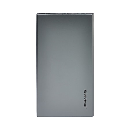 Gear Head™ Mobile Power Bank For USB And Micro-USB Devices, 5,000mAh, Silver, PB5000SLV