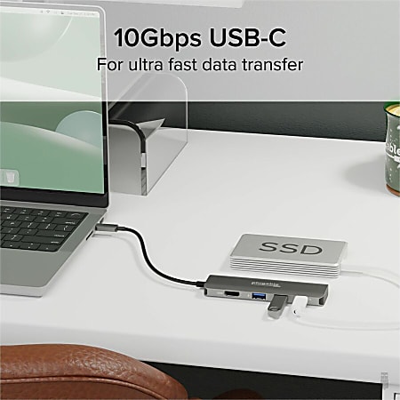 Plugable USB C Hub Multiport Adapter 4 in 1 100W Pass Through Charging USB  C to HDMI 4K 60Hz Multi USB Port Hub for Windows Mac iPad Pro Chromebook  Thunderbolt - Office Depot