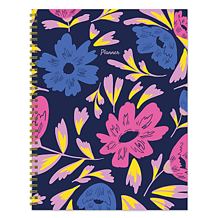 TF Publishing Undated Weekly/Monthly Planner, 8-1/2" x 11", Bright Blooms