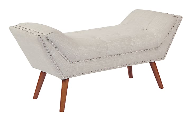Ave Six Justin Bench, Dove/Spice/Silver