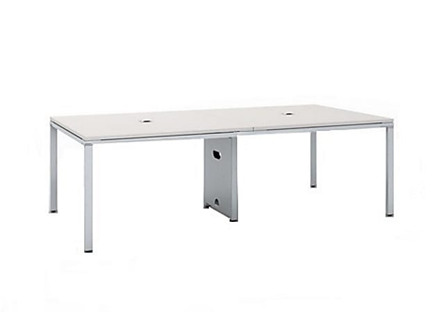 Boss Office Products Simple System Rectangular Conference Table, 29-1/2”H x 95”W x 47”D, White