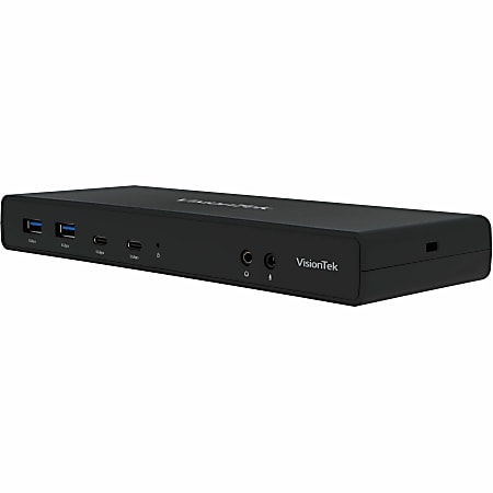 VisionTek VT4500 USB/USB-C Dual Monitor 4K Docking Station with 60W Power Delivery - 4x USB 3.0 - 2x US - 901250
