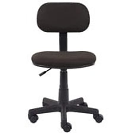 Boss Office Products Steno FabricPlastic Low Back Task Chair Black