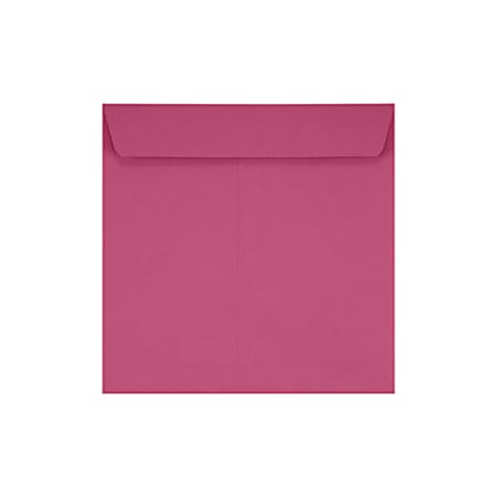 LUX Square Envelopes, 7 1/2" x 7 1/2", Peel & Press Closure, Magenta, Pack Of 50