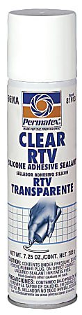 ITW Dymon Clear RTV Silicone Adhesive Sealants, 7.25 oz Automatic Tube, Clear