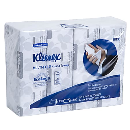Kleenex® Multi-Fold 1-Ply Paper Towels, 150 Per Pack,