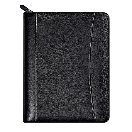 FranklinCovey® Sedona Leather Binder And Starter Pack Organizer, 5 1/2" x 8 1/2", Black (34687)