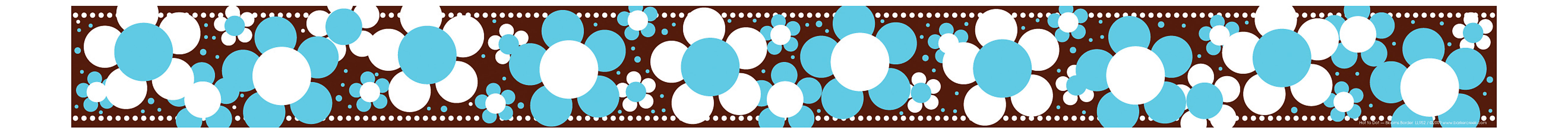 Barker Creek Straight-Trim Border Sets, 3" x 35", Hot To Dot Blooms, Pre-K To College, Pack Of 36