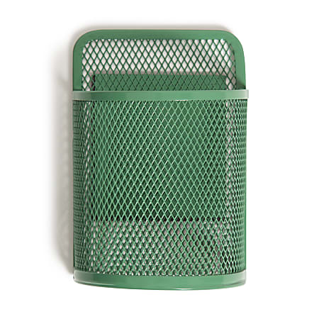 U Brands® Magnetic Locker Mesh Cup, 3-1/2”H x 2-1/8”W x 5-1/8”D, Sage