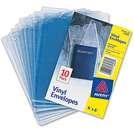 Avery® Vinyl File Envelopes, Passport Holder, Holds Up