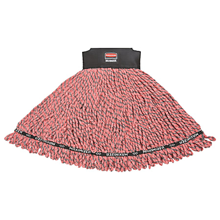 Rubbermaid Commercial Red Maximizer Microfiber Mop - 11.2" Width x 19.5" Length - MicroFiber - 6 / Carton
