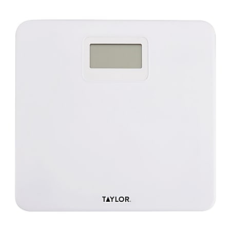 Taylor Precision Products Digital Plastic Bath Scale, 330 Lb Capacity, White