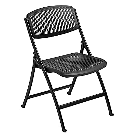 Mity-Lite™ Flex-One™ Folding Chairs, 32 1/2"H x 20"W x 3 1/2"D, Black, Set Of 4