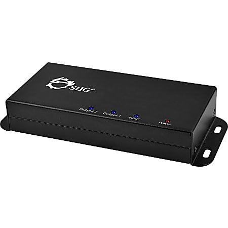 SIIG 4Kx2K HDMI 2-Port Splitter with 3D Supported - 49.21 ft Maximum Operating Distance - 1 x HDMI In - 2 x HDMI Out