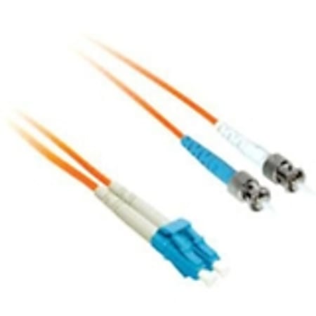 C2G-5m LC-ST 50/125 OM2 Duplex Multimode Fiber Optic Cable (Plenum-Rated) - Orange