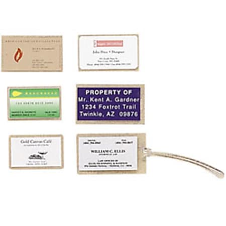 Ibico Clear Laminating Pouches, Luggage Tag With Loop, 5 Mil, 2 1/2" x 4 1/4", Pack Of 50