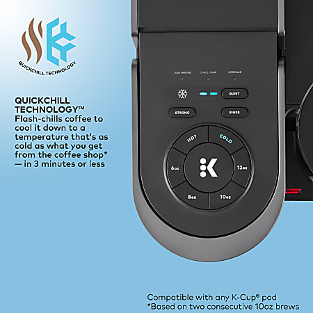 Keurig Brew Chill 10 Cup Programmable Coffeemaker Black Office Depot