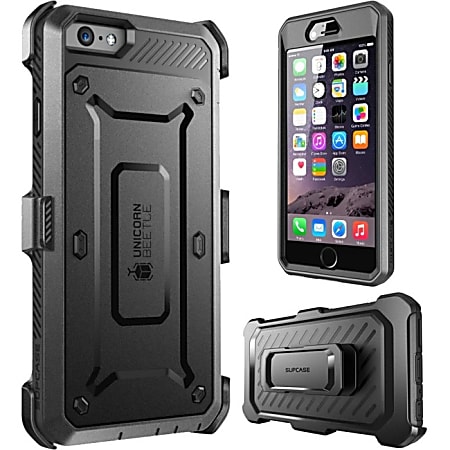 SUP Unicorn Beetle Pro Carrying Case (Holster) iPhone 6, iPhone 6S - Black - Impact Resistant, Damage Resistant Screen Protector, Shock Resistant, Drop Resistant, Dust Resistant Port, Debris Resistant, Scratch Resistant, Bump Resistant, Shock Absorbing