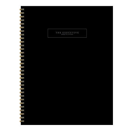 TF Publishing Weekly/Monthly Executive Planner, 8-1/2" x 11", Black, January To December 2022