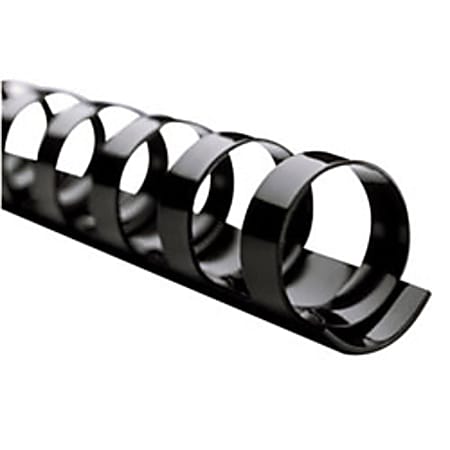 GBC® CombBind® Binding Spines, 3/8", 60-Sheet Capacity, Black, Pack Of 25