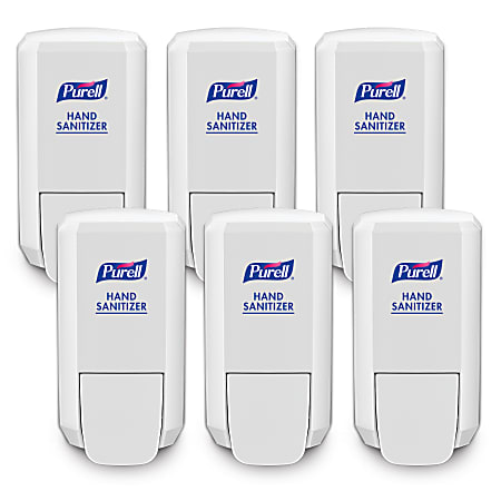 Purell® CS2 Push-Style Hand Sanitizer Dispensers, White, Case Of 6 Dispensers