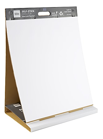 Office Depot® Brand Self-Stick Tabletop Easel Pad, 20" x 23", 20 Sheets, 80% Recycled, White
