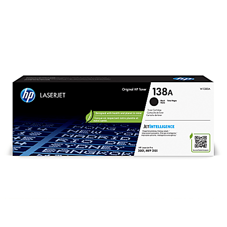 HP 138A Black Toner Cartridge, W1380A